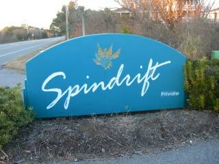 Spindrift subdivision sign